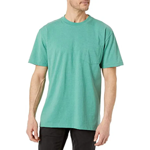 Camiseta 100% de algodón para hombre, Camiseta lisa de manga corta en blanco con bolsillo, secado rápido, serigrafiada de alta calidad con logotipo personalizado - Product Image 5