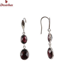 Boucles d'oreilles géométriques tendance pour femmes, élégantes, en argent sterling rhodié 925, pierre de topaze mystique, cadeau pour anniversaire ou fête - Product Image 6