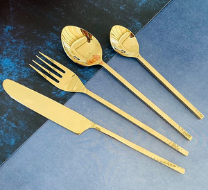 Hôtel Accueil Ustensiles de Cuisine Traiteur Utilisation Laiton Antique Cuillère Couverts Ensemble Décoratif Couverts En Gros. - Product Image 4