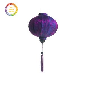 Hoi An Folding <b>Lantern</b> Handmade Traditional Vietnamese <b>Bamboo</b> Frame Silk Light for Wedding Party Decor - Product Image 5