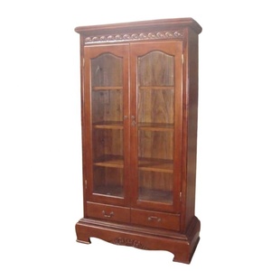 Classic Vitrina Antique Display Case Kitchen Cabinet European Style Mahogany Wood <b>Bookshelf</b> Antique Home Furniture - Product Image 5