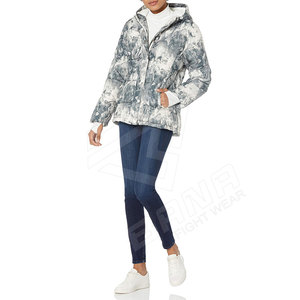 Chaqueta acolchada cálida de lujo para mujer Otoño Invierno tela de satén de piel de oveja acolchado caliente chaqueta Regular nuevo diseño técnicas impresas - Product Image 2