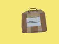 Bolsas Organizadoras Impermeables de Yute con Cremallera y Asa Ajustable para Conferencias, Material Escolar y de Oficina, con Tablero para Documentos y Asa de Madera