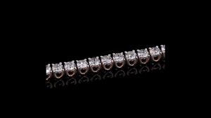 <b>Rose</b> <b>Gold</b> Lab Created Diamond Tennis <b>Bracelet</b>, Sustainable Fine Jewelry for Women - Product Image 4