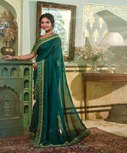 Sarees en rayonne Bollywood captivantes: Affichez un style sans effort avec une sophistication confortable Sarees géométriques Bollywood rayonnantes - Product Image 5