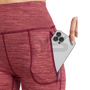 กางเกงโยคะมีตะเข็บทรงวีลึกสำหรับผู้หญิงกางเกงฝึกยิมเอวสูง - Product Image 4