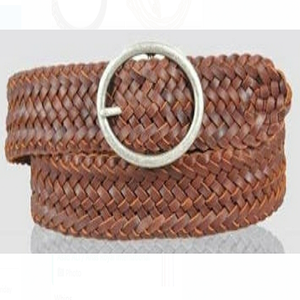 Premium Dark Brown <b>Braided</b> Woven Genuine Leather Waist Strap Belt Adjustable Outdoor Sports Casual Fashion <b>Accessory</b> with Steel - Product Image 4