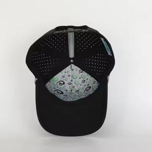 Venta al por mayor de 5 paneles de poliéster corte láser cuerda sombrero personalizado 3D bordado Logo impermeable ligero rendimiento gorras Vietnam fábrica - Product Image 6