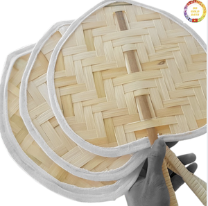 Ventilador de mano de bambú hecho a mano de Vietnam, ventilador tejido ecológico ligero, Material Natural, producto artesanal tradicional decorativo - Product Image 5