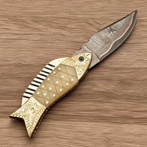 Nordic Forge Industrial Grade Damascus Folding <b>Knife</b> Leather Sheath Handmade <b>Pocket</b> <b>EDC</b> Hunting Camping OEM ODM Supported Drop - Product Image 3