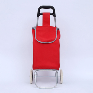 Chariot de courses pliable portable personnalisé avec sac en tissu Oxford amovible, chariot d'épicerie portable à 2 roues pour supermarchés - Product Image 5