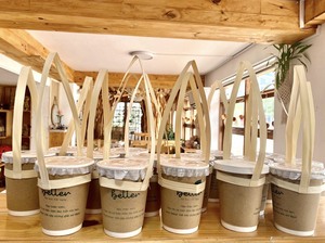 Superventas respetuoso con el medio ambiente cero residuos hoja de palma portavasos correa a granel suministro al por mayor para tazas para llevar - Product Image 6