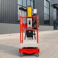 Plateforme de travail élévatrice manuelle en aluminium pour une personne, capacité 150 kg