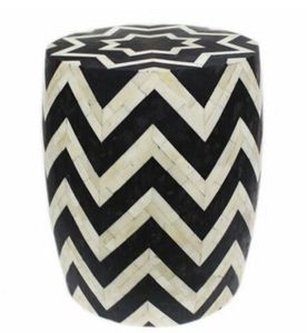 Mopa con incrustaciones de hueso con Base de marco de metal de diseño moderno, mesa de centro pequeña superior para sala de estar o sala de estar - Product Image 3