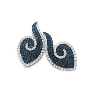 JEWELSPAARK High Quality 1.56 Ct Natural Cut White <b>Blue</b> Diamond <b>Stud</b> <b>Earrings</b> Women's Trendy 925 Sterling Silver Wedding - Product Image 4