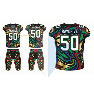 Uniforme de football américain unisexe pour adultes de haute qualité, sur mesure, manches courtes, respirant, en stock - Product Image 1