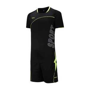 ชุดเสื้อเจอร์ซีย์ฟุตบอลแห้งเร็วชุดเครื่องแบบทีมเสื้อฟุตบอลกางเกงขาสั้น - Product Image 1