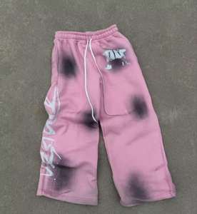 Venta al por mayor ácido lavado pantalones de chándal de los hombres de alta calidad pantalones de chándal con bolsillos logotipo personalizado pantalones de chándal para los hombres - Product Image 2