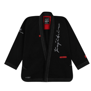 Kimono de Jiu Jitsu Brasileño Negro y Rojo, Premium, Ligero, Tejido Pearl Weave, Chaqueta y Pantalones Ripstop para Entrenamiento de Alto Nivel - Product Image 1