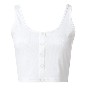 Top corto para mujer, viaje diario, fiesta, verano, sin costuras, Sexy, sin mangas, informal, manga corta, cuello alto, Top de punto acanalado, manga corta, Nave - Product Image 4