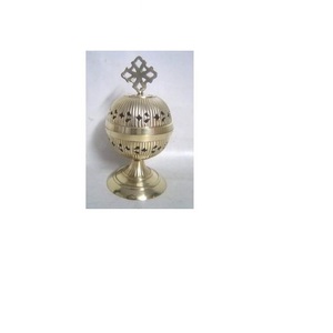 Brûleur d'encens et de bakhoor en laiton couleur or, style classique, qualité supérieure, brûleur d'encens unique à prix abordable - Product Image 2