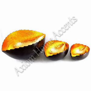 Tazón de fruta de color negro cobre Metal diseño moderno hecho a mano axioma acentos para el hogar tazón de aluminio-sin mantenimiento para exhibición de alimentos - Product Image 2