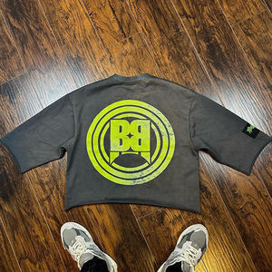 Camisetas Gráficas Ecológicas de Algodón 100% para Hombre, Estilo Oversize con Dobladillo, Estampado Serigrafiado, Lavado Ácido Decolorado al Sol, Ropa al por Mayor - Product Image 5