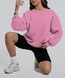Sudadera de cuello alto para mujer, elegante, de gran tamaño, informal, Simple, elegante, para uso diario - Product Image 5