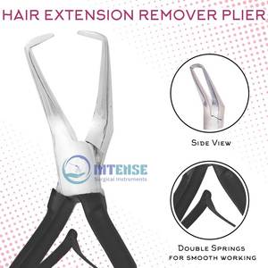 Alicates de extensión de cabello de acero inoxidable negro profesional Kit de herramientas de la mejor calidad para extensiones de cabello - Product Image 4