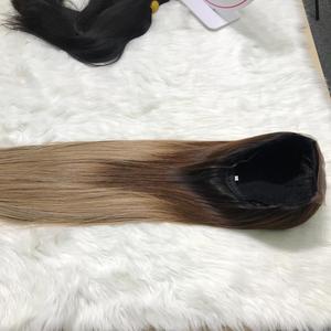 Peluca recta de Color degradado, peluca ondulada de pelo crudo vietnamita, peluca Frontal de encaje HD, extensión de pelo crudo, venta completa de Vietnam, vendedor de cabello - Product Image 5