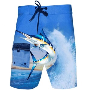 กางเกงขาสั้นชายหาดผู้ชายคุณภาพสูง ผ้าโพลีเอสเตอร์ 95% สแปนเด็กซ์ 5% ทอแบบลำลอง เอวกลาง พร้อมลายพิมพ์ดิจิทัลรักษ์โลก - Product Image 4