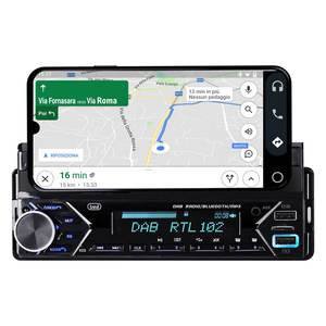Autoradio Trevi SCD 5753 1 DIN Noir avec DAB+ et Bluetooth 4x40W USB MicroSD & AUX sans lecteur CD DAB 1 DIN DAB+ Kit voiture - Product Image 2