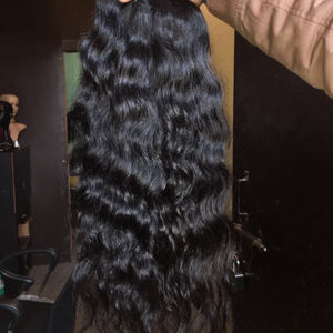 EXTENSIONS de cheveux ondulés indiens, lisses et à cuticules alignées, EXTENSIONS de cheveux ondulés indiens de qualité supérieure 100% - Product Image 1