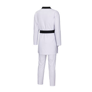 2025 alta calidad al por mayor artes marciales algodón/poliéster ropa Blanco/Negro Karate uniforme Judo Taekwondo trajes de desgaste - Product Image 3