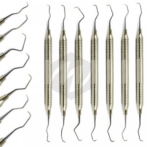Curetas Gracey pulidas con mango hueco, acero inoxidable, 7 Uds., curetas Gracey, instrumentos médicos quirúrgicos de ortodoncia - Product Image 1