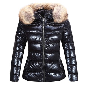 Áo khoác phao lông vũ trắng cao cấp, dày dặn, ấm áp, có mũ trùm đầu, dài, dành cho nữ, chất liệu lông vũ trắng - Product Image 1