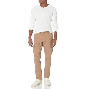 Pantalon utilitaire tactique de haute qualité pour hommes coupe ample Cargo multi-poches pantalon d'extérieur tissu de toile droite-pour le printemps automne - Product Image 5