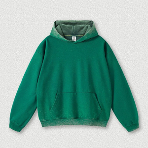 เสื้อฮู้ดผู้ชายแนววินเทจโอเวอร์ไซส์ซักกรดเสื้อมีฮู้ดสำหรับผู้ชายเสื้อฮู้ดแบบสวมศีรษะทรงหลวมโลโก้ออกแบบได้ตามต้องการ - Product Image 6