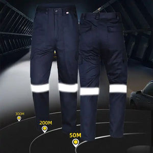 Pantalon de travail de sécurité routière haute visibilité, bande réfléchissante légère, pantalon de sécurité orange pour homme, pantalon imperméable haute visibilité disponible - Product Image 2