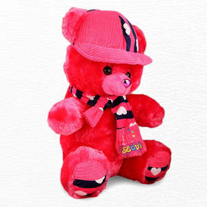 ตุ๊กตาหมีเชส เวลู วัสดุขนสัตว์ สีชมพู ของขวัญสุดน่ารัก - Product Image 1