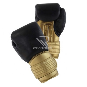 Gants de boxe en cuir personnalisables avec logo pour adultes, fermeture auto-agrippante antidérapante, vêtements de fitness RC personnalisables - Product Image 1