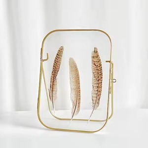 Metal Square Designer Photo <b>Frame</b> <b>Gold</b> Color Shiny Plating Durable Eco-Friendly Modern Tabletop Photo Album Accessories - Product Image 2