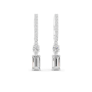 Boucles d'oreilles créoles en diamant de laboratoire 1,004 CT pour femmes, clarté VVS-VS EF, or 18 carats, 14 carats, 10 carats et argent 925, rose, jaune, blanc - Product Image 1