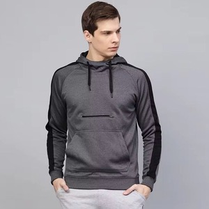 Sudadera con Capucha de Poliéster Sólido de Alta Calidad para Hombre, OEM Personalizada, Manga Larga, Transpirable, de Secado Rápido, con Logotipo de Impresión Digital - Product Image 1