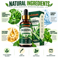 Gouttes liquides de chlorophylle à marque privée pour la détox et la désodorisation interne, complément liquide naturel pour un regain d'énergie