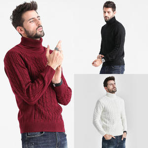Suéter de cuello alto para hombre, suéter de moda de invierno, suave, cálido, ligero, elegante, a la moda, suéteres elegantes para hombre - Product Image 5