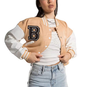 Veste Letterman en tissu chaud pour femmes Veste Letterman à coupe confortable Look tendance pour les Offre Spéciale - Product Image 1