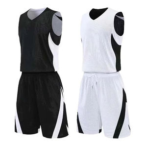 Conjuntos personalizados de ropa de baloncesto para hombre, uniformes reversibles de alta calidad con logotipo personalizado impreso, malla de poliéster 100%, Último precio - Product Image 2
