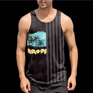 Camiseta Deportiva de Tirantes para Hombre, Camiseta de Gimnasio, Ropa de Entrenamiento de Musculación, Sin Mangas, Atlética, de Poliéster/Algodón - Product Image 2