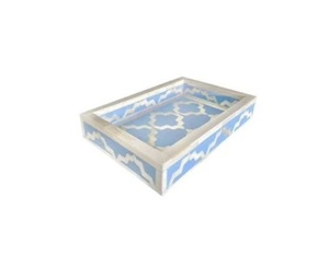 Plateau de service à prix abordable avec incrustation d'os et design en résine, plateau de service personnalisé pour le petit-déjeuner du Ramadan, fruits secs - Product Image 6